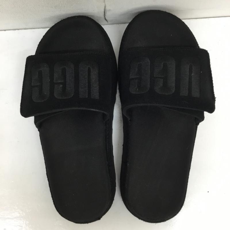アグ UGG サンダル サンダル 23.5cm ロゴ、文字 黒 / ブラック / レディース USED 古着 中古 10133952