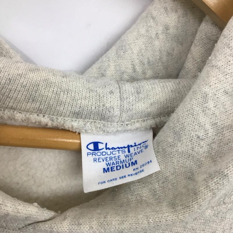 チャンピオン Champion パーカー 長袖 c3-n104 長袖パーカー プルオーバーパーカー M ロゴ、文字 灰 / グレー / メンズ USED 古着 中古 10132425