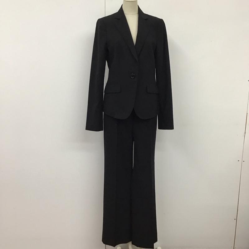バーバリーブルーレーベル BURBERRY BLUE LABEL スーツ パンツスーツ E1F25-564-09 テーラードジャケット E1R38-564-09 センタープレス 38 ワンポイント 黒 / ブラック / レディース USED 古着 中古 10121096