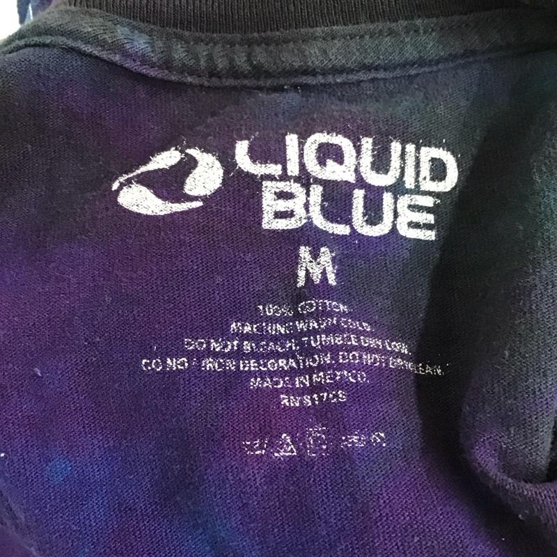 リキッドブルー LIQUID BLUE Tシャツ 半袖 半袖カットソー プリントTシャツ クルーネックカットソー バンドTシャツ M ロゴ、文字 マルチカラー / マルチカラー /  メンズ USED 古着 中古 10114503