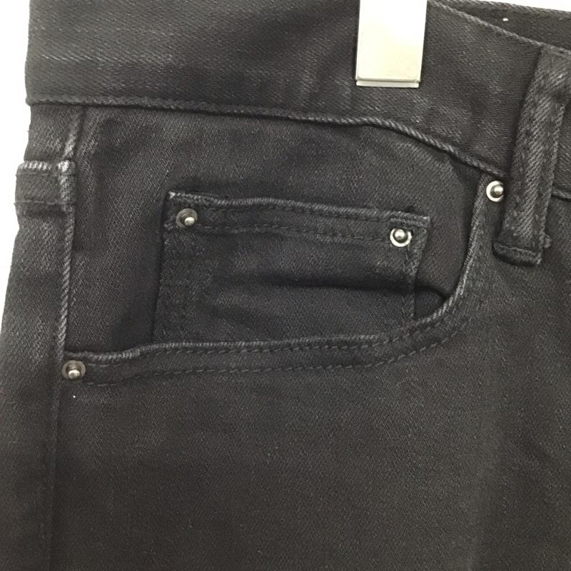 ミニマル mnml パンツ デニム、ジーンズ デニムパンツ スリムパンツ カジュアルパンツ ストレッチパンツ 裾ジップアップ 34インチ 無地 黒 / ブラック / メンズ USED 古着 中古 10136571