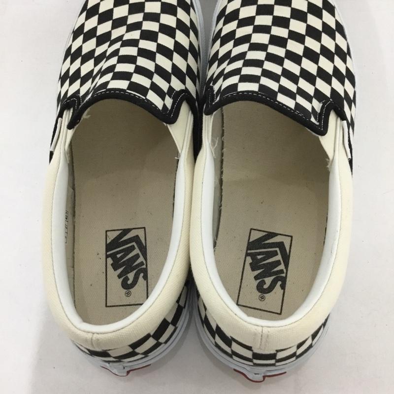 バンズ VANS スリッポン スリッポン V98CLA SLIP ON スニーカー 27cm 27.0cm チェック 白 / ホワイト / X 黒 / ブラック / メンズ USED 古着 中古 10131648