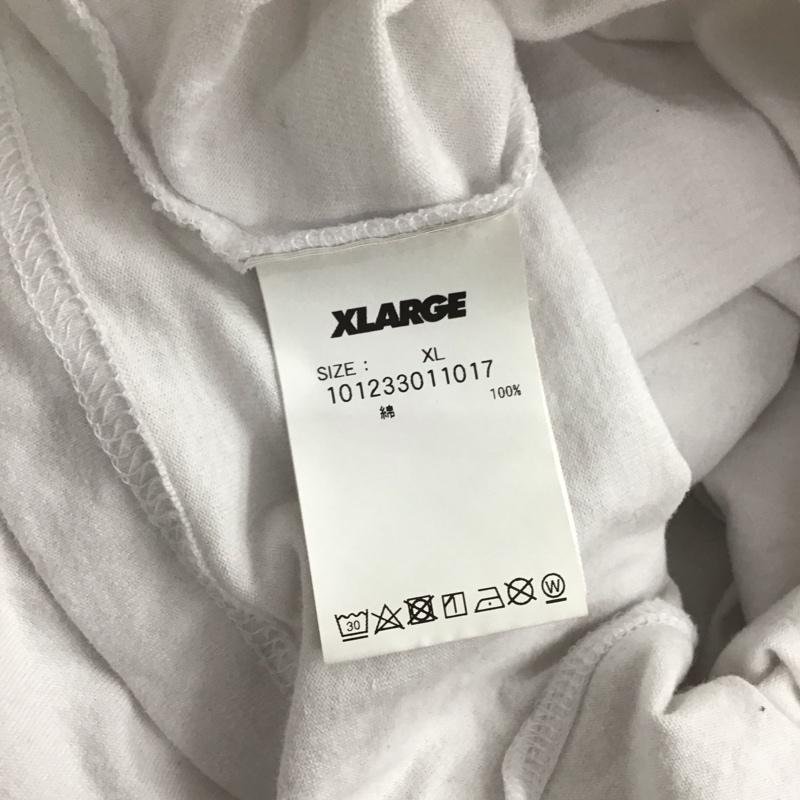エクストララージ XLARGE Tシャツ 半袖 半袖カットソー プリントTシャツ クルーネックカットソー XL ロゴ、文字 白 / ホワイト / メンズ USED 古着 中古 10126096