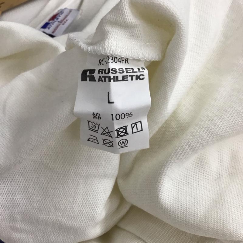 ケボズ KEBOZ Tシャツ 半袖 半袖カットソー プリントTシャツ クルーネックカットソー L ロゴ、文字 白 / ホワイト / メンズ USED 古着 中古 10130070