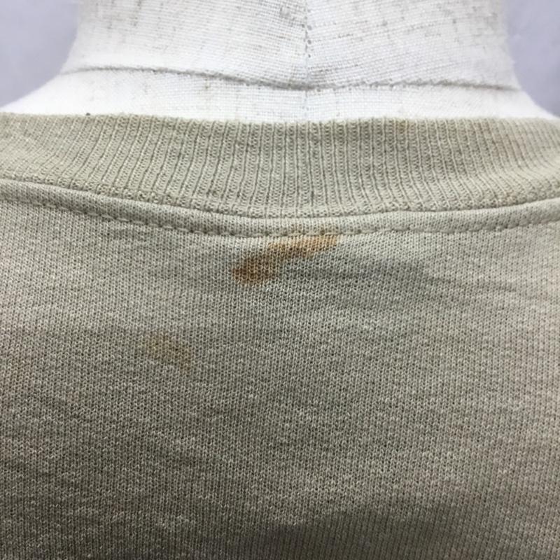 チャンピオン Champion トレーナー 長袖 長袖スウェット 長袖トレーナー リブカットソー 長袖カットソー 刺繍トレーナー L ロゴ、文字 ベージュ / ベージュ / メンズ USED 古着 中古 10106410