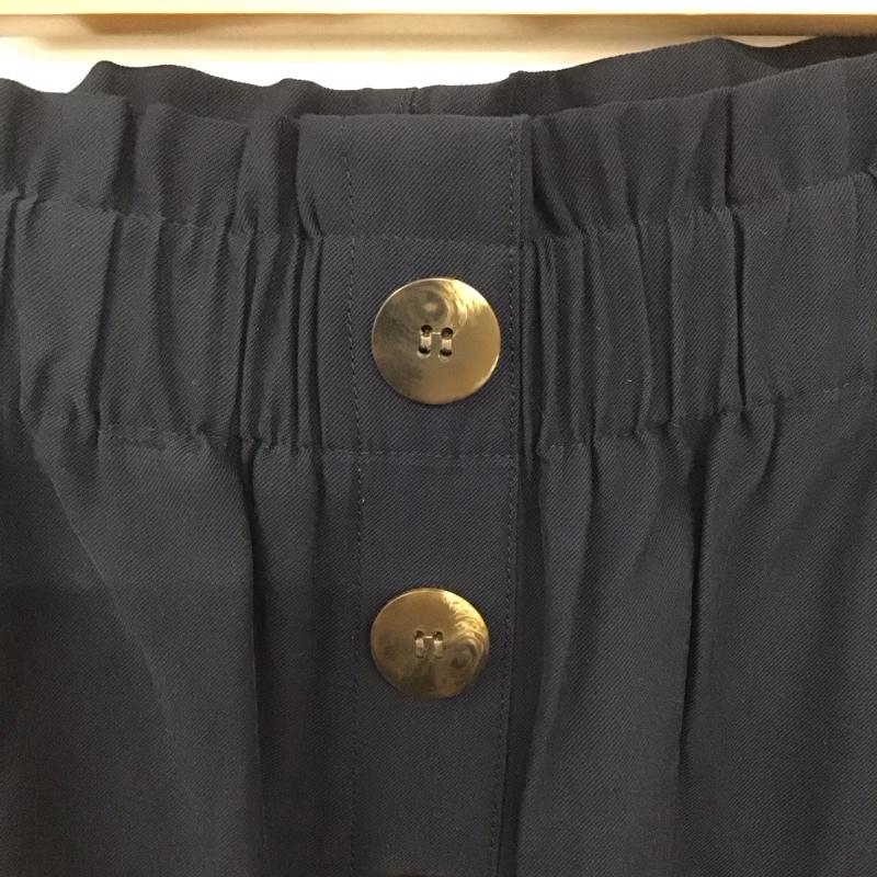 ザラ ZARA パンツ スラックス ワイドパンツ カジュアルパンツ ワークパンツ M 無地 紺 / ネイビー / メンズ USED 古着 中古 10136054