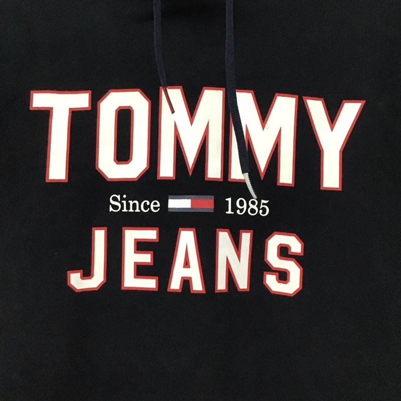 トミー ジーンズ TOMMY JEANS パーカー 長袖 長袖パーカー プルオーバーパーカー スウェット S ロゴ、文字 黒 / ブラック / メンズ USED 古着 中古 10136617