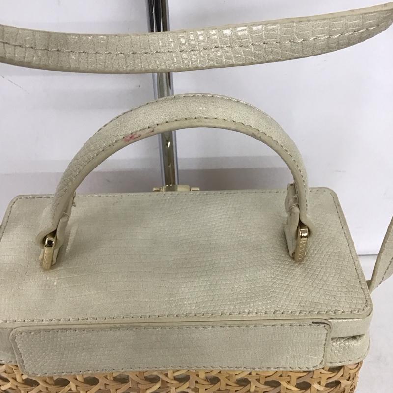 ザラ ZARA ハンドバッグ ハンドバッグ 6263 910 001 かごバッグ ショルダーバッグ 2WAY 無地 ベージュ / ベージュ / X アイボリー / アイボリー / レディース USED 古着 中古 10135273