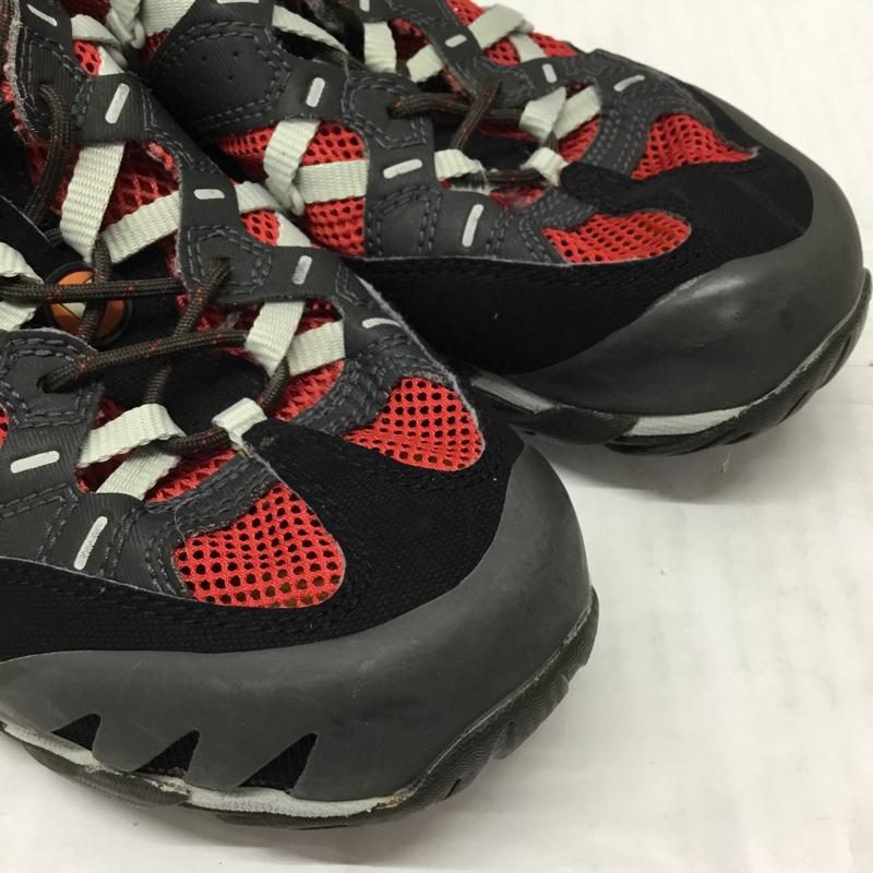 メレル MERRELL アウトドアシューズ アウトドアシューズ 876753 トレッキングシューズ US9.5 US:9.5 ワンポイント 黒 / ブラック / X 赤 / レッド / X 灰 / グレー / メンズ USED 古着 中古 10121488