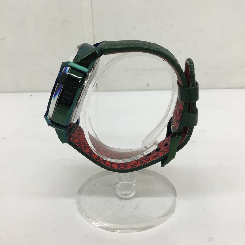 ディーゼル DIESEL 腕時計 アナログ(クォーツ式) DZ-4651252309 GRIFFED DZ4651 ロゴ、文字 X ワンポイント 緑 / グリーン / メンズ USED 古着 中古 10124448