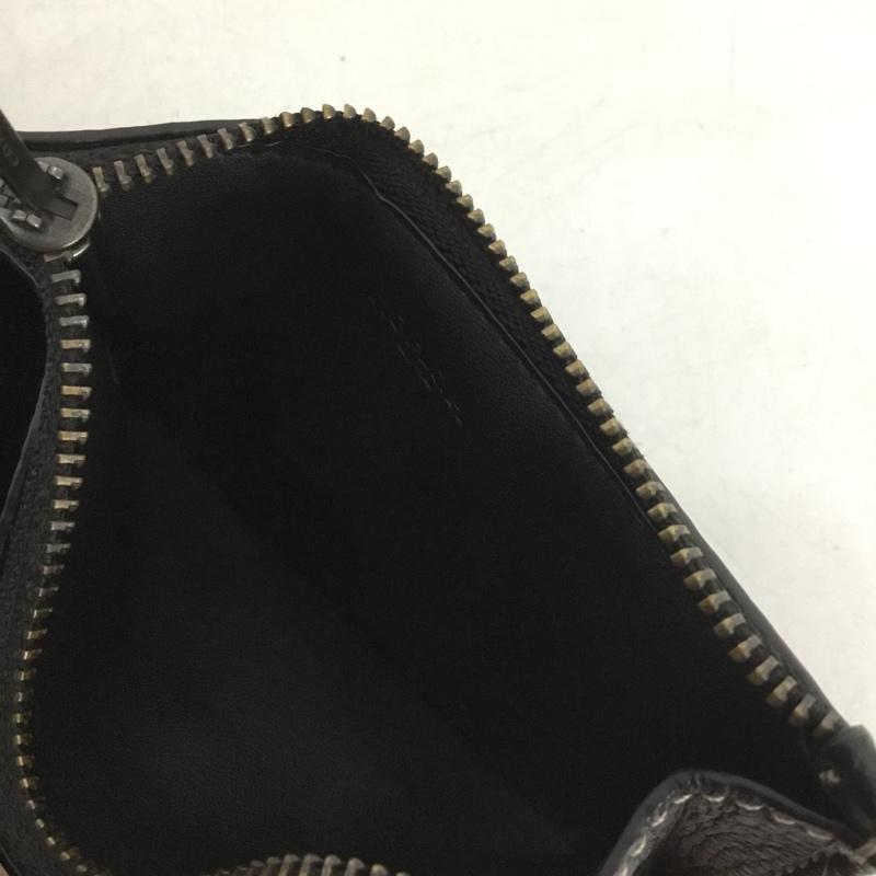 コーチ COACH カードケース カードケース ジップカードケース レキシー 恐竜 ワンポイント 黒 / ブラック / メンズ USED 古着 中古 10137150