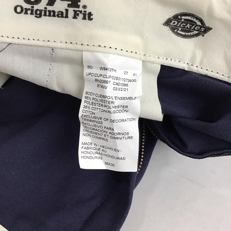ディッキーズ Dickies パンツ ワークパンツ、ペインターパンツ ワークパンツ ワイドパンツ カジュアルパンツ 38 無地 紺 / ネイビー / メンズ USED 古着 中古 10130515