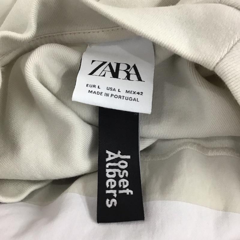 ザラ ZARA トレーナー 長袖 4161 306 802 josef albers スウェット L ワンポイント 灰 / グレー /  メンズ USED 古着 中古 10120751