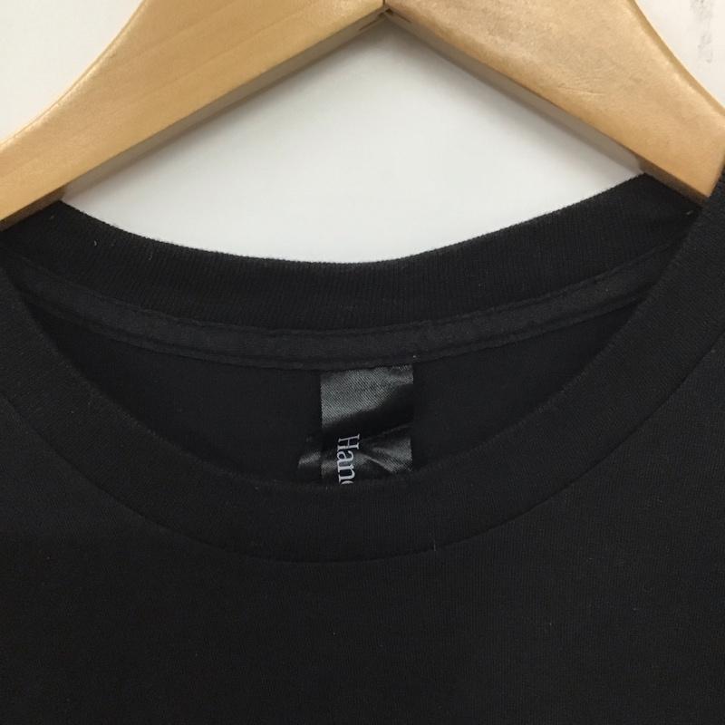 ヘインズ HANES Tシャツ 半袖 半袖カットソー プリントTシャツ クルーネックカットソー M プリント 黒 / ブラック / メンズ USED 古着 中古 10138608