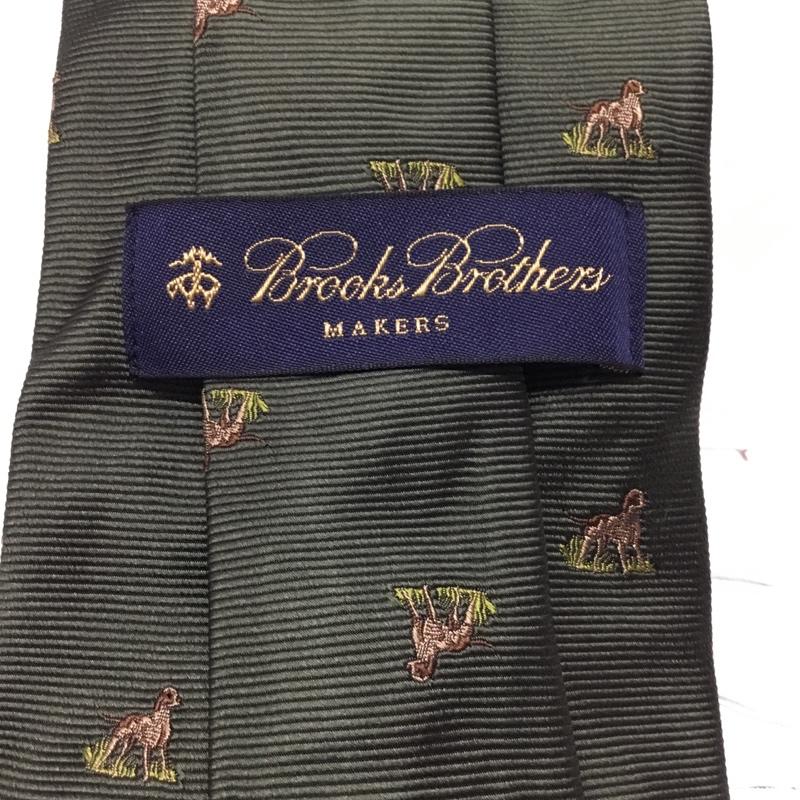 ブルックスブラザーズ BROOKS BROTHERS ネクタイ ネクタイ シルク USA製 馬柄 総柄 カーキ / カーキ / メンズ USED 古着 中古 10113614