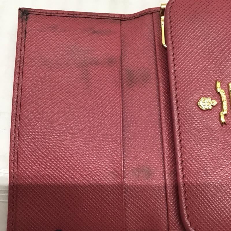 プラダ PRADA キーケース キーケース レザー ロゴ、文字 桃 / ピンク / レディース USED 古着 中古 10118894