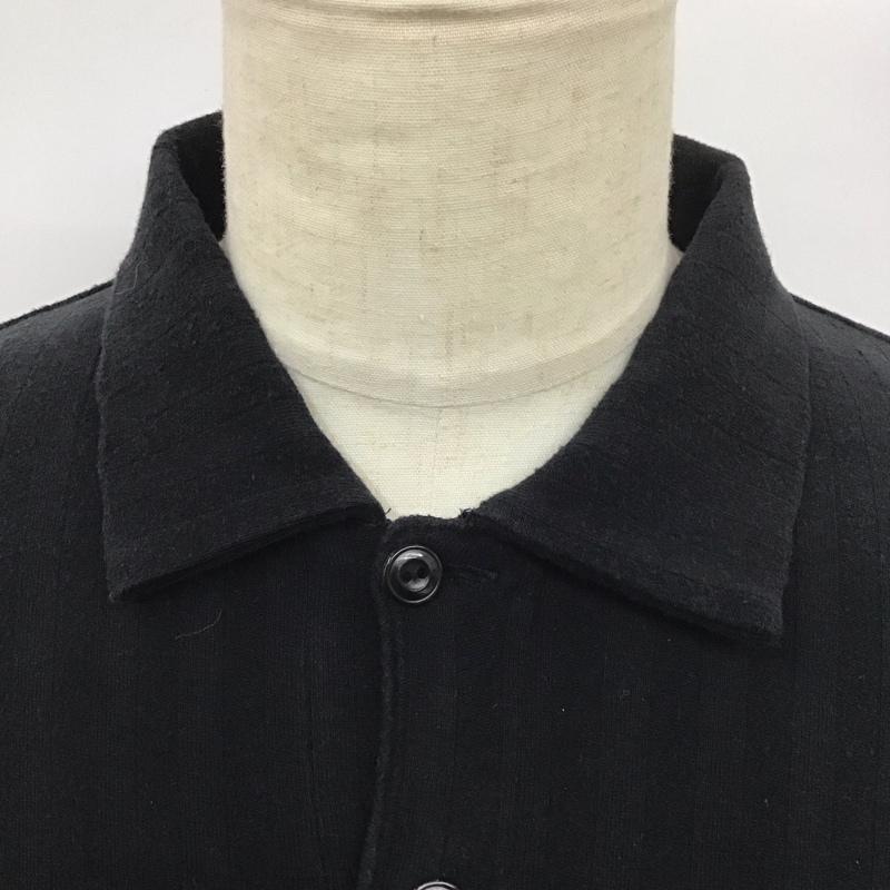 キャリー CALEE カットソー 長袖 長袖カットソー カラーシャツ 長袖ポロシャツ M ロゴ、文字 黒 / ブラック /  メンズ USED 古着 中古 10113116