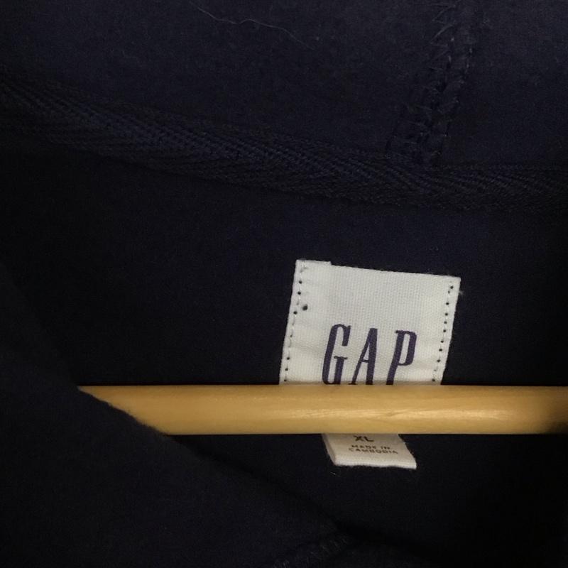 ギャップ GAP パーカー 長袖 長袖パーカー プルオーバーパーカー スウェット XXL ロゴ、文字 紺 / ネイビー / メンズ USED 古着 中古 10134581