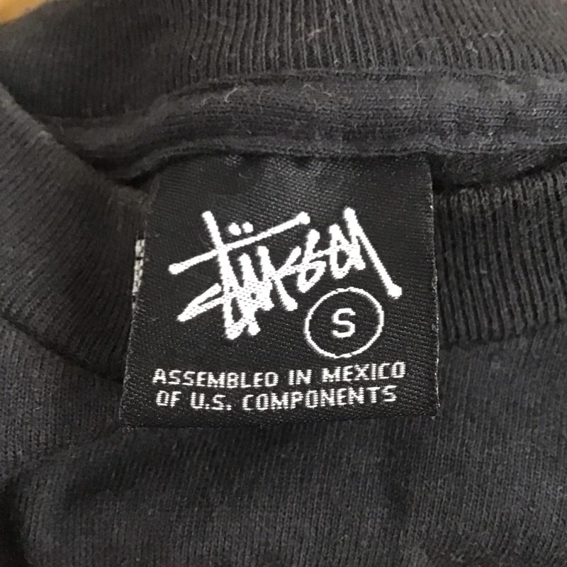 ステューシー STUSSY Tシャツ 半袖 半袖カットソー プリントTシャツ クルーネックカットソー S ロゴ、文字 黒 / ブラック / メンズ USED 古着 中古 10128671