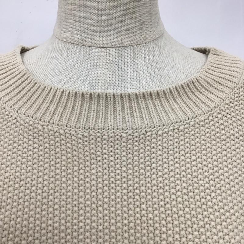 ローリーズファーム LOWRYS FARM ニット、セーター 長袖 LF623506AD ステッチ 2 無地 ベージュ / ベージュ / レディース USED 古着 中古 10122672