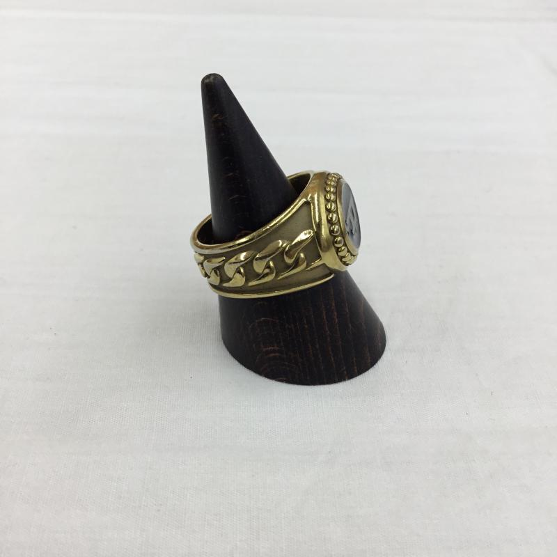 ディーゼル DIESEL アクセサリー 指輪 FREE ロゴ、文字 黒 / ブラック / X 金 / ゴールド / メンズ USED 古着 中古 10136408