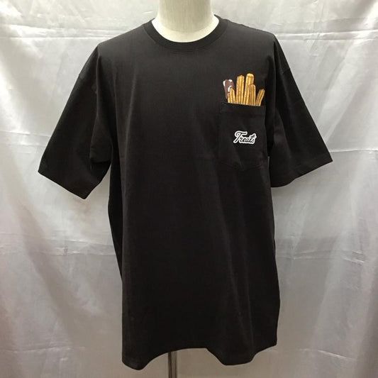 キス KITH Tシャツ 半袖 半袖カットソー プリントTシャツ クルーネックカットソー XL ロゴ、文字 黒 / ブラック /  メンズ USED 古着 中古 10111005