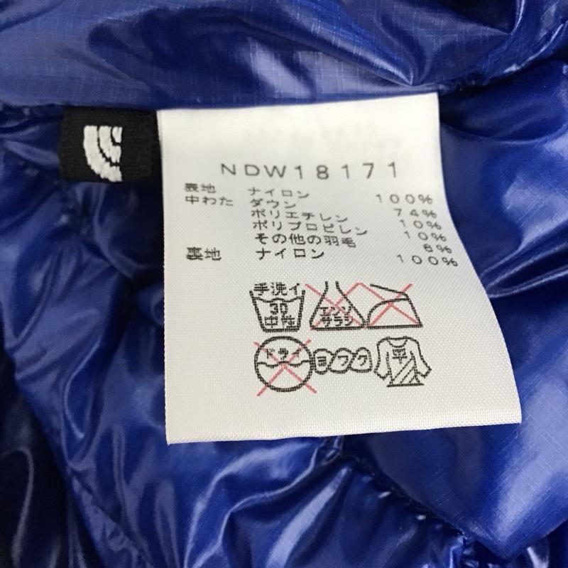 ザノースフェイス THE NORTH FACE ジャケット、上着 ダウンジャケット NDW18171 LIGHT HEAT HOODIE M ロゴ、文字 青 / ブルー / レディース USED 古着 中古 10131558