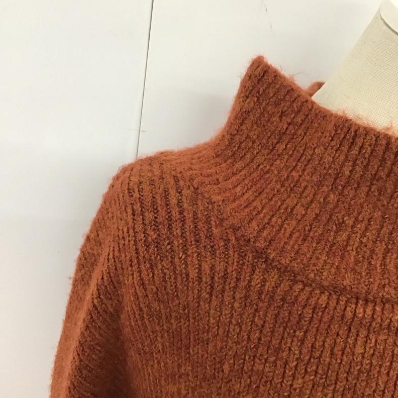 ローリーズファーム LOWRYS FARM ニット、セーター 長袖 FREE 無地 茶 / ブラウン / レディース USED 古着 中古 10123596