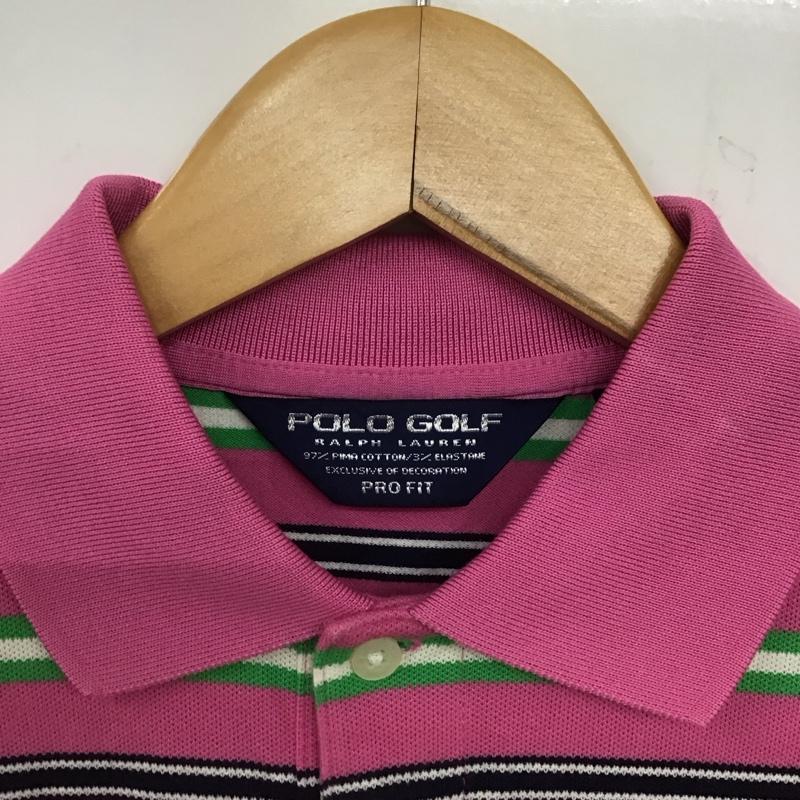 ポロゴルフラルフローレン POLOGOLF ポロシャツ 半袖 半袖ポロシャツ カラーシャツ 半袖カットソー M ボーダー柄 マルチカラー / マルチカラー / メンズ USED 古着 中古 10135473