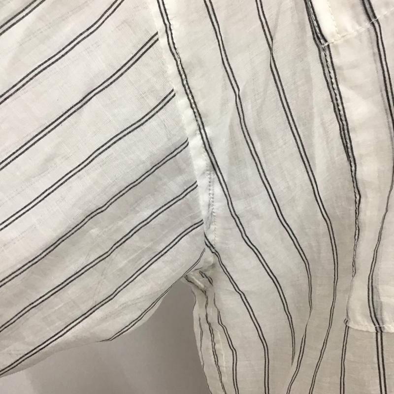 アメリカンホリック AMERICAN HOLIC シャツ、ブラウス 長袖 長袖シャツ カラーシャツ ポケットシャツ 長袖カットソー ストライプシャツ M ストライプ 白 / ホワイト / レディース USED 古着 中古 10117311