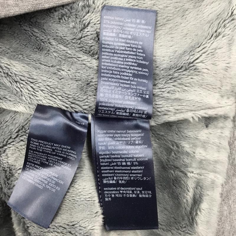 トミーヒルフィガー TOMMY HILFIGER パーカー 長袖 ジップアップパーカー 長袖パーカー 裏地ボアパーカー M ロゴ、文字 灰 / グレー / メンズ USED 古着 中古 10121686