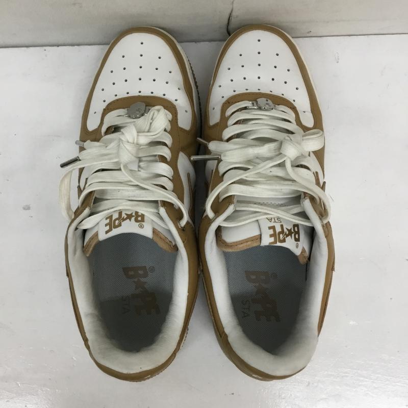 アベイシングエイプ A BATHING APE スニーカー スニーカー 1I70191007 27.5cm ロゴ、文字 茶 / ブラウン / X 白 / ホワイト / メンズ USED 古着 中古 10137812