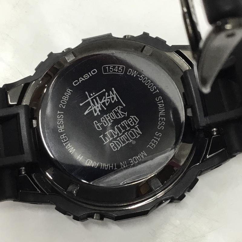 ジーショック G-SHOCK 腕時計 デジタル DW-5000ST STUSSY 25周年 ロゴ、文字 黒 / ブラック / メンズ USED 古着 中古 10110543