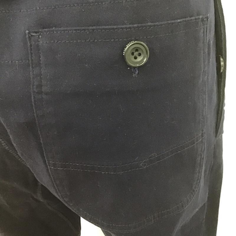 ビームス ジャパン BEAMS JAPAN ボトムス ボトムス カジュアルパンツ ワイドパンツ ストレッチパンツ 裾ゴム S 無地 紺 / ネイビー / メンズ USED 古着 中古 10107195