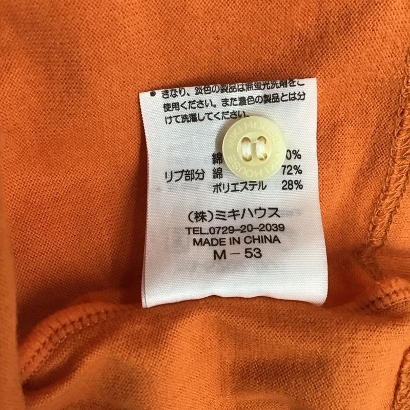 ミキハウス MIKIHOUSE Tシャツ 長袖 120cm 無地 橙 / オレンジ / ガールズ USED 古着 中古 10116786