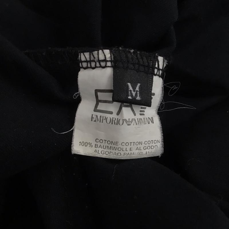 エンポリオアルマーニ EMPORIO ARMANI Tシャツ 半袖 半袖カットソー プリントTシャツ クルーネックカットソー M ロゴ、文字 黒 / ブラック / レディース USED 古着 中古 10109258