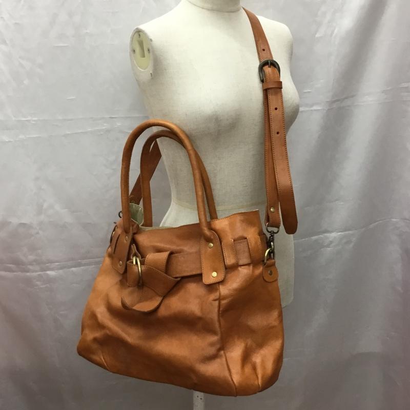 ピークスピーク PEAKS PEAK トートバッグ トートバッグ レザー ショルダー 2WAY 無地 茶 / ブラウン / レディース USED 古着 中古 10107604