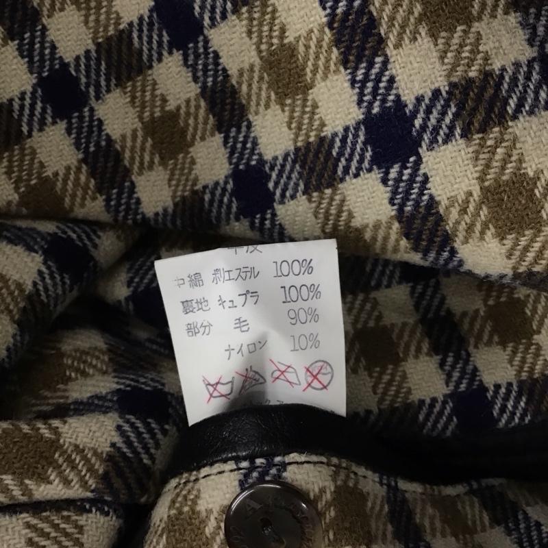 古着 USED ジャケット、上着 ジャケット、ブレザー レザージャケット ボタンジャケット アウター ロングコート 40 無地 黒 / ブラック / メンズ USED 古着 中古 10137480