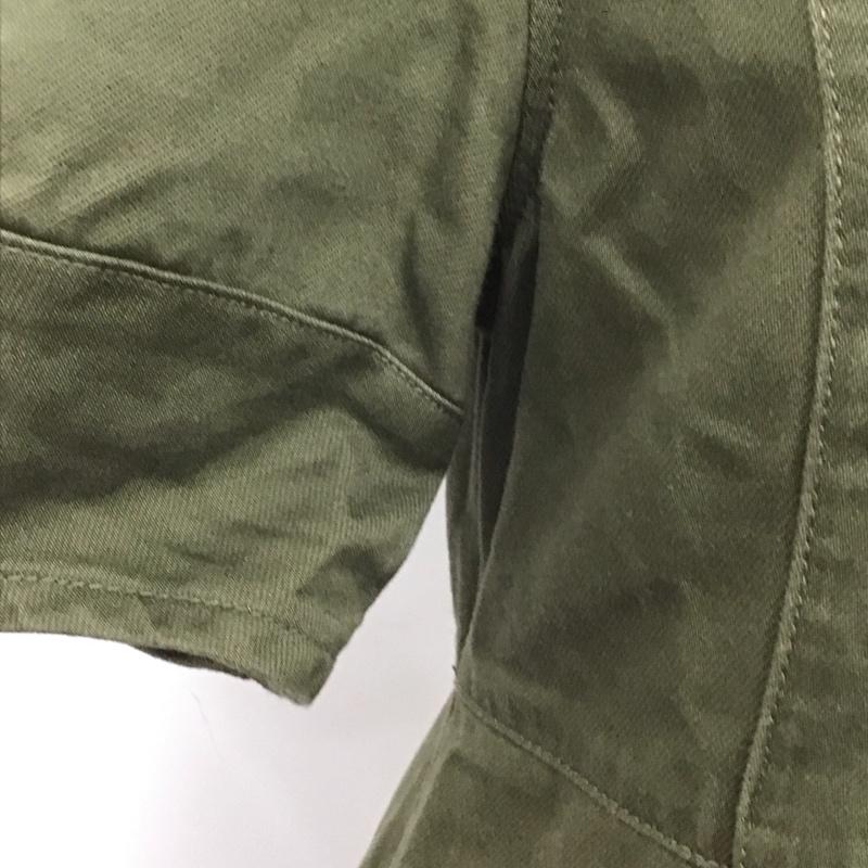 マウジー MOUSSY ワンピース ロングスカート 010ea711-5300 BIGCOLLARMIDIドレス 半袖デニムワンピース 前開シャツロングワンピース 1 無地 カーキ / カーキ / レディース USED 古着 中古 10107729