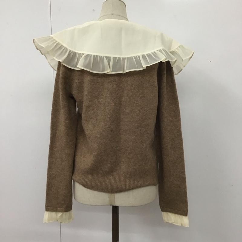 ザラ ZARA ニット、セーター 長袖 S 無地 茶 / ブラウン /  レディース USED 古着 中古 10111592