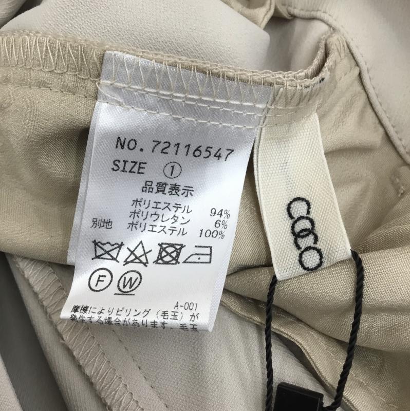ココ ディール COCO DEAL パンツ スラックス 1 無地 ベージュ / ベージュ / レディース USED 古着 中古 10137534