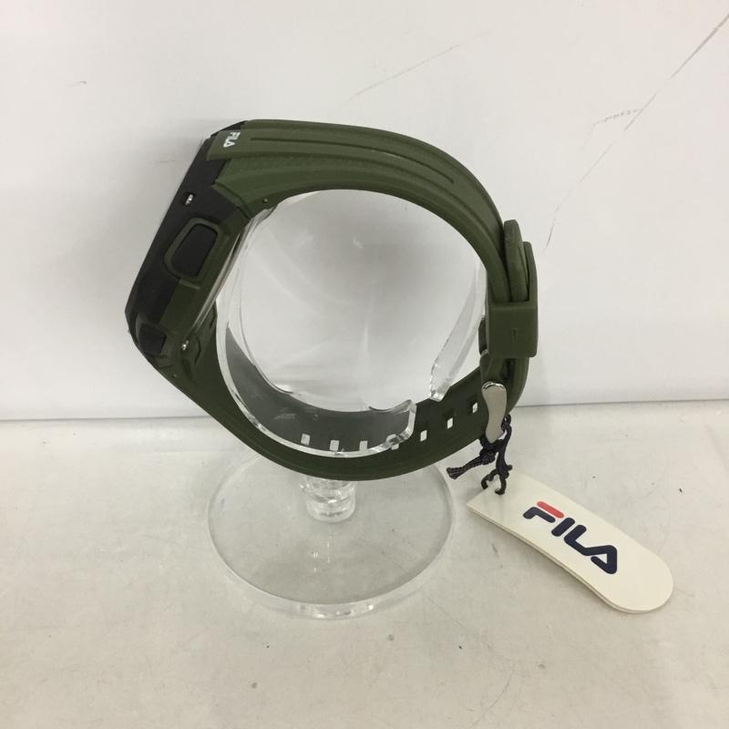 フィラ FILA 腕時計 デジタル 38-132 箱有 ロゴ、文字 カーキ / カーキ / メンズ USED 古着 中古 10134943