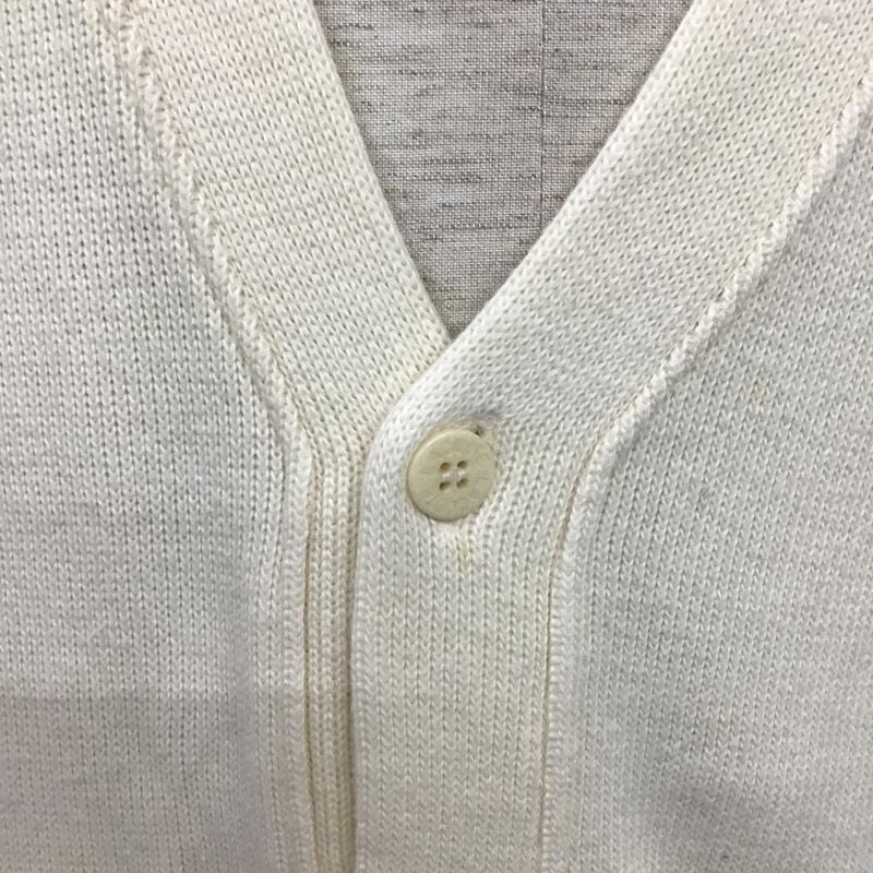 ラコステ LACOSTE カーディガン 長袖 4 無地 白 / ホワイト / メンズ USED 古着 中古 10105675