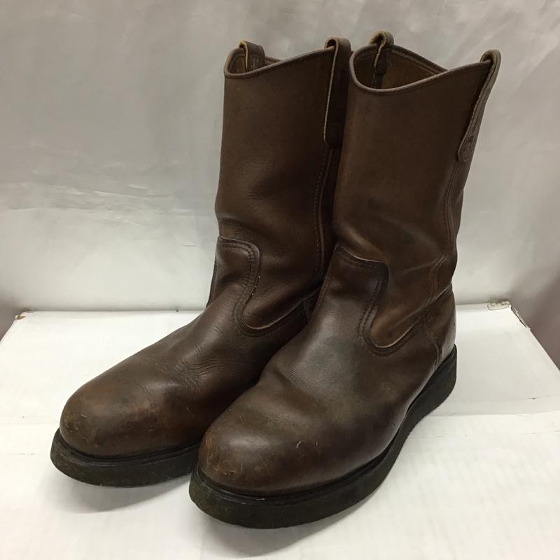 レッドウィング RED WING ブーツ 一般 PECOS ペコスブーツ ロゴ、文字 茶 / ブラウン / メンズ USED 古着 中古 10118863