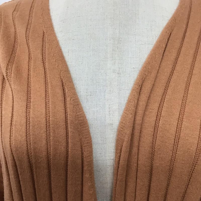 マウジー MOUSSY カーディガン 長袖 010dsa70-570 COTTONMIXRIBLONGカーディガン ロングカーディガン FREE 無地 橙 / オレンジ / レディース USED 古着 中古 10123841