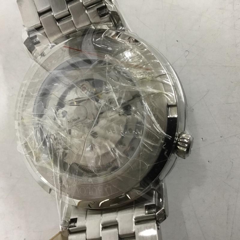 ブローバ BULOVA 腕時計 アナログ(自動巻き) 96A199 箱有 ロゴ、文字 黒 / ブラック / X 銀 / シルバー / メンズ USED 古着 中古 10133865