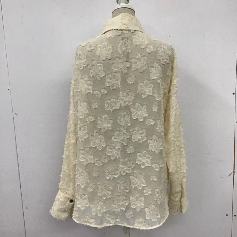 ザラ ZARA シャツ、ブラウス 長袖 2741 759 712 シアー XS アイボリー / アイボリー / レディース USED 古着 中古 10116180