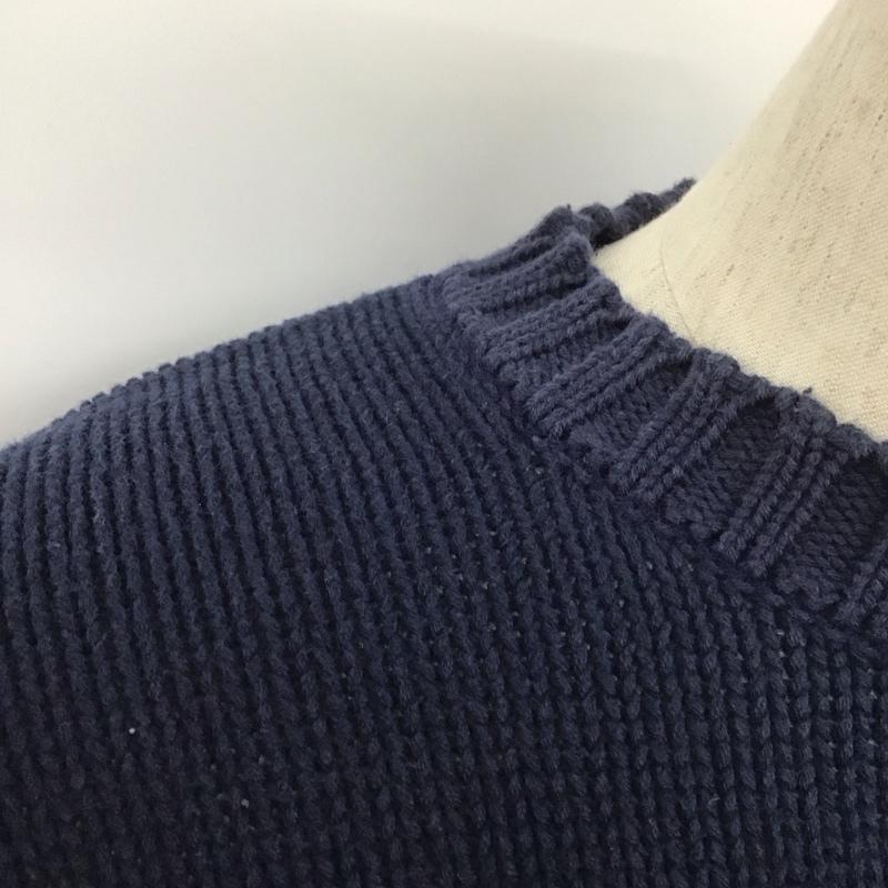 ポロバイラルフローレン Polo by RALPH LAUREN ニット、セーター 長袖 M 無地 紺 / ネイビー / メンズ USED 古着 中古 10106376