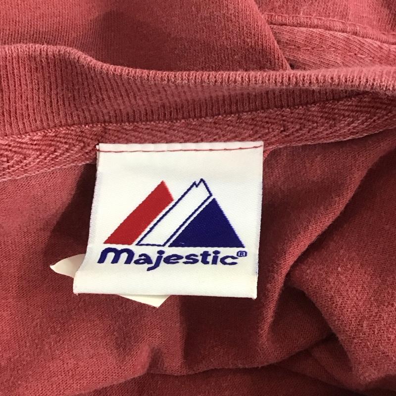 マジェスティック MAJESTIC Tシャツ 半袖 半袖カットソー プリントTシャツ クルーネックカットソー 古着 M プリント 赤 / レッド /  メンズ USED 古着 中古 10111114