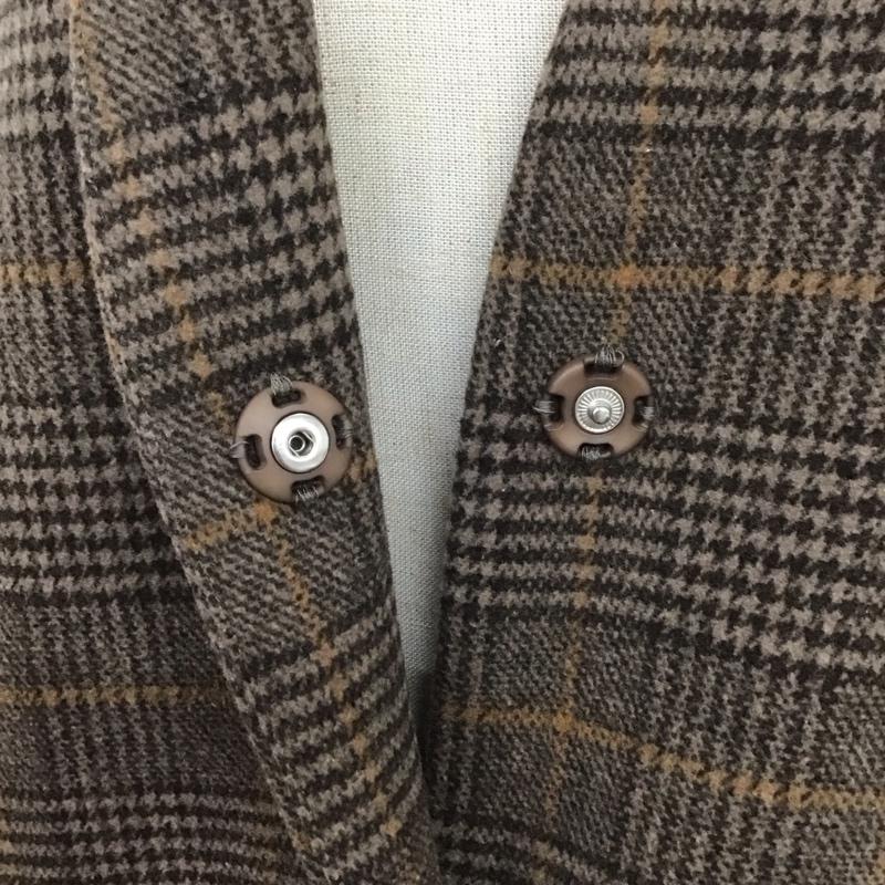 ニコアンド niko and... コート コート一般 ST76TK08TO ノーカラーチェックロングコート M チェック マルチカラー / マルチカラー / レディース USED 古着 中古 10106470